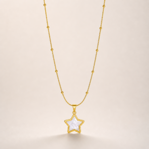 Open Star Gold-Tone Pendant Necklace