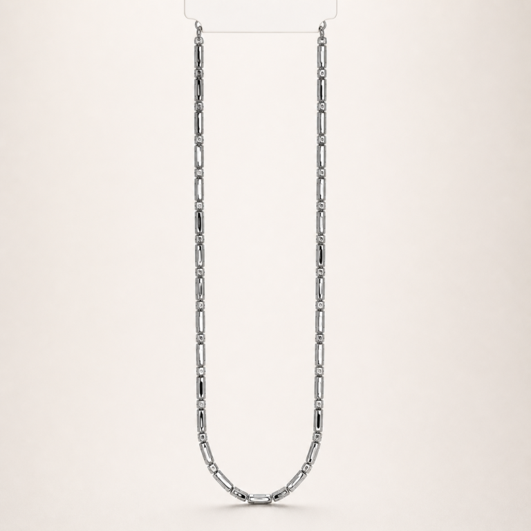 Silver-Tone Paperclip Chain Necklace