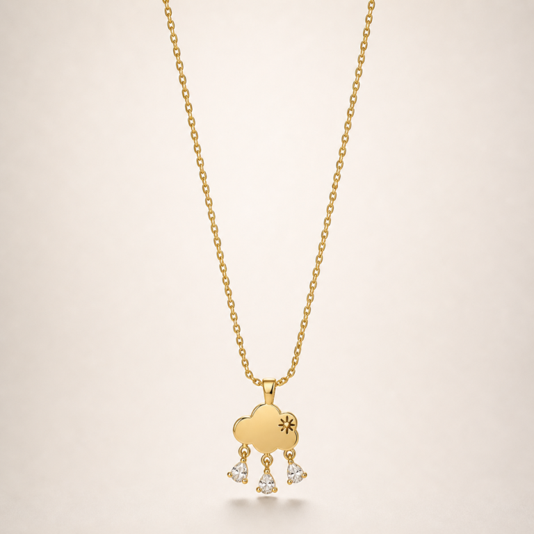 Duo Drop Charm Gold-Tone Necklace