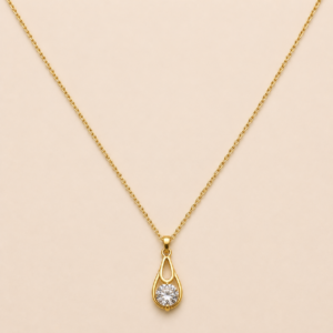 Teardrop Crystal Gold-Tone Necklace