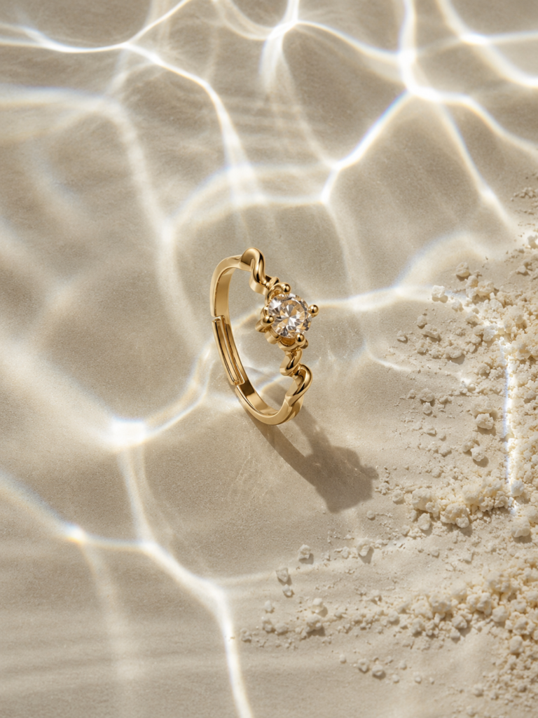 Maris Triple Stone Gold Ring