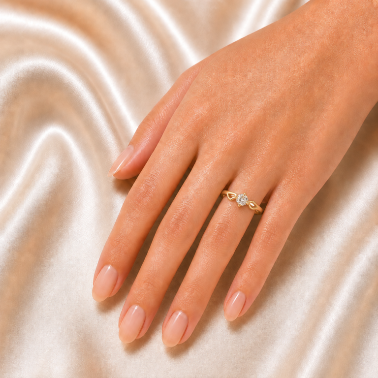 Sienna Vine Gold Zircon Ring