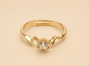 Mira Petite Gold Zircon Ring
