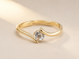 Vela Curve Solitaire Ring